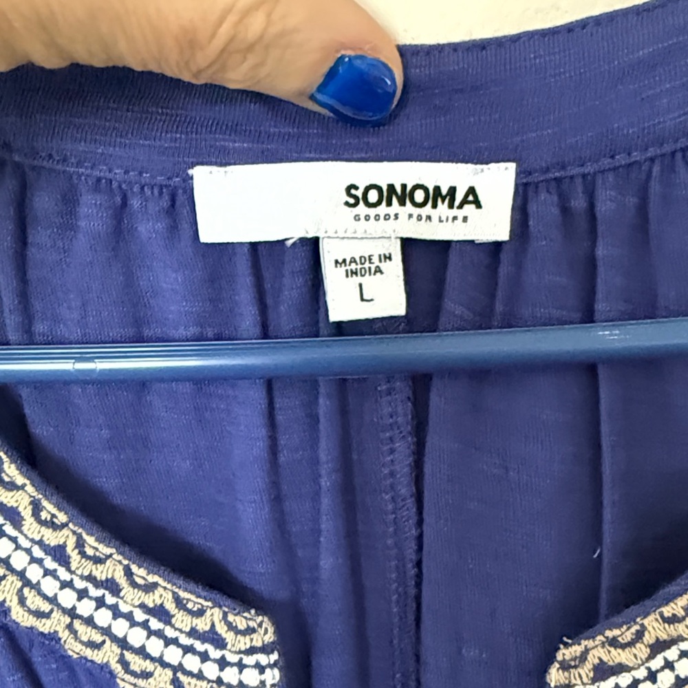 Sonoma Blue Embellished Midi Dress, Size Large - Picture 4 of 9